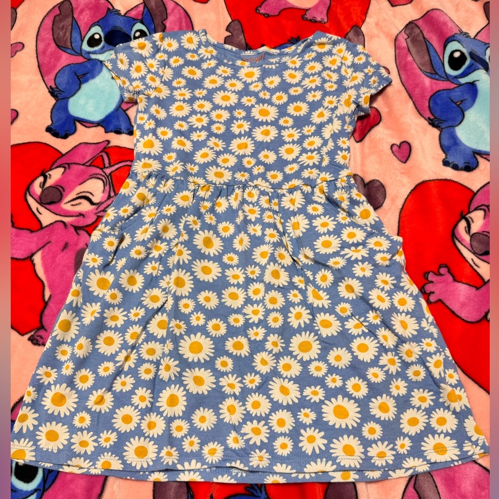 Cat & Jack Blue and Yellow girls size M (7/8) Daisy Dress
